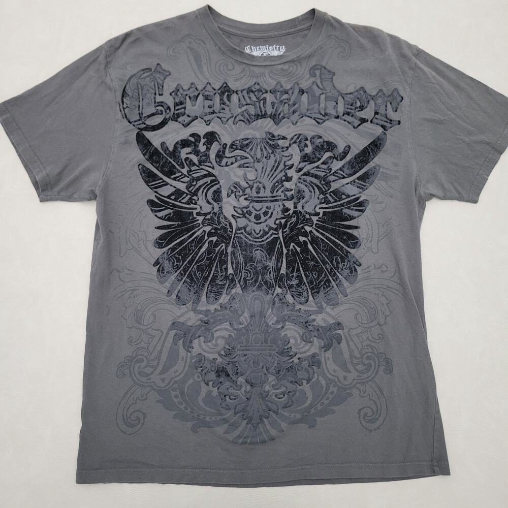 Chemistry Crusader Graphic Skull Eagle Alternative Style T Shirt Size Large